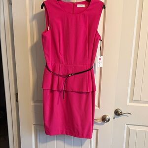 Calvin Klein Fuchsia Sleeveless Midi Dress